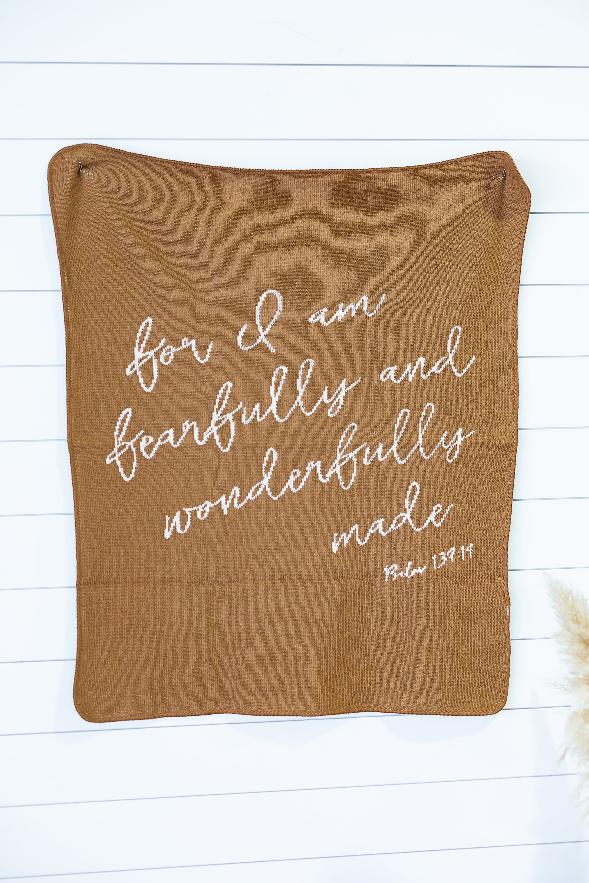 Fearfully and Wonderfully Made Recycled Cotton Throw | Made in USA
