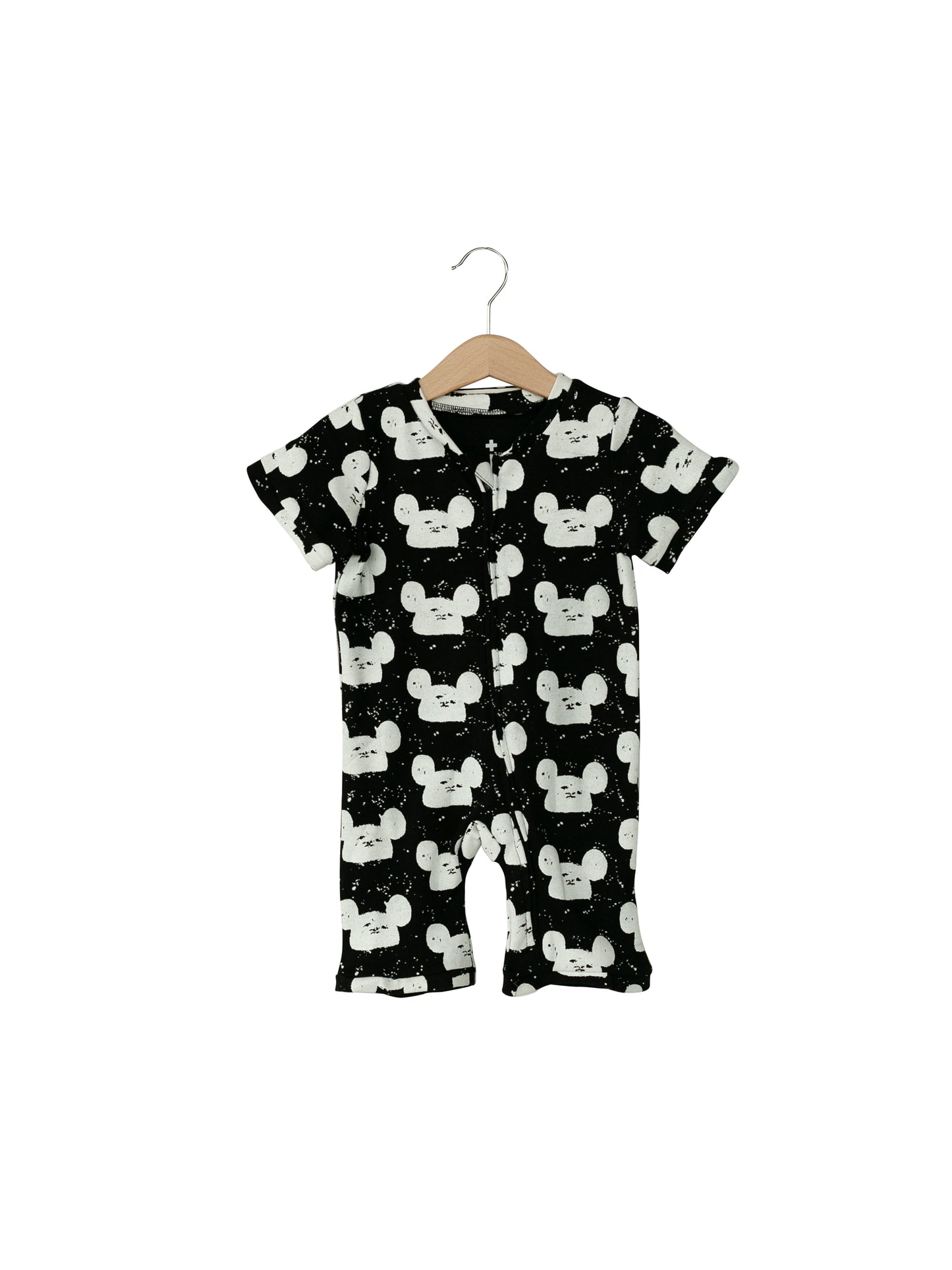 Organic Short Sleeve Zip Romper | GOTS Certified Organic Cotton | Signature Prints