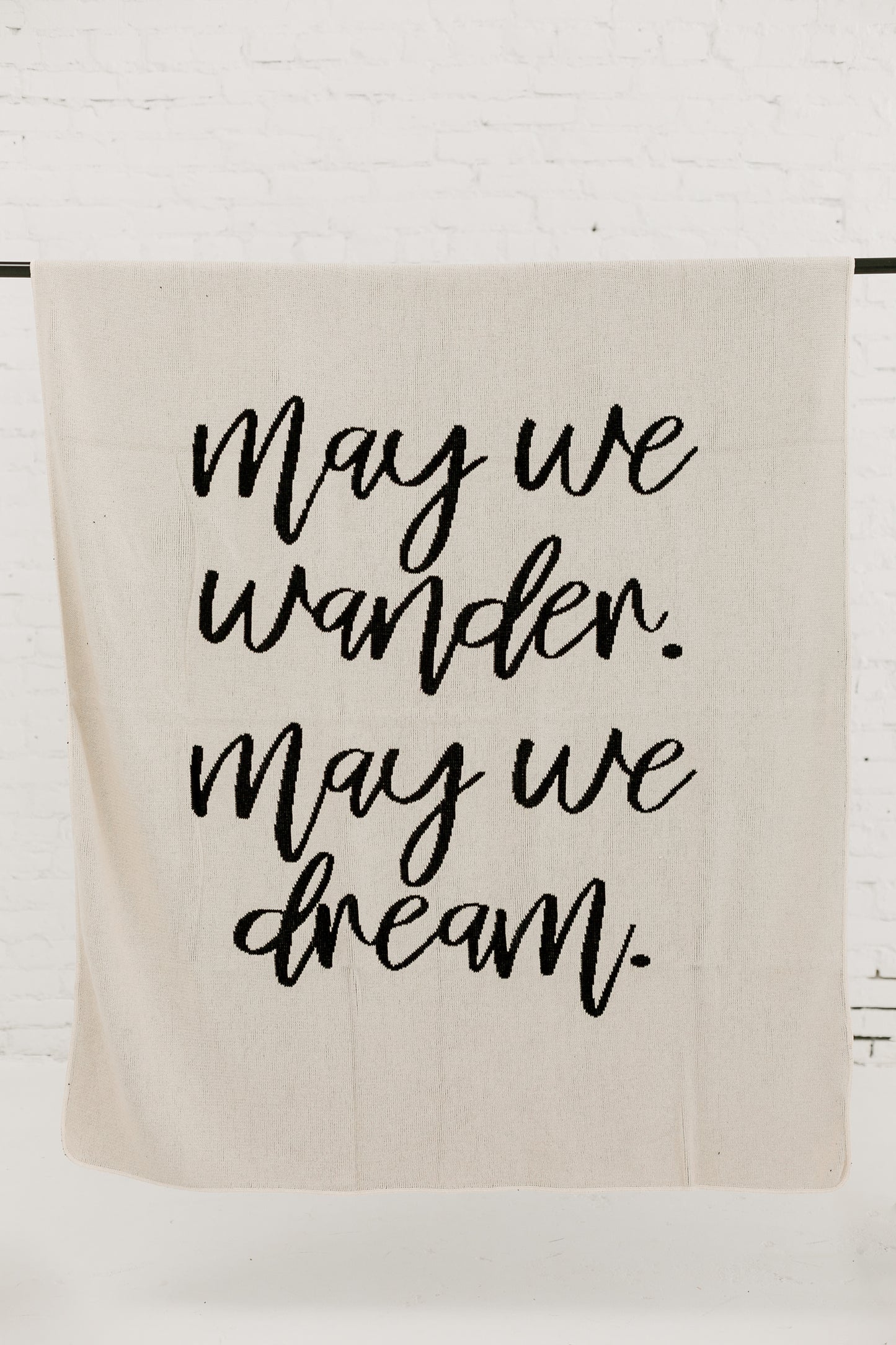 May We Wander May You Dream Recycled Cotton Throw | Made in USA