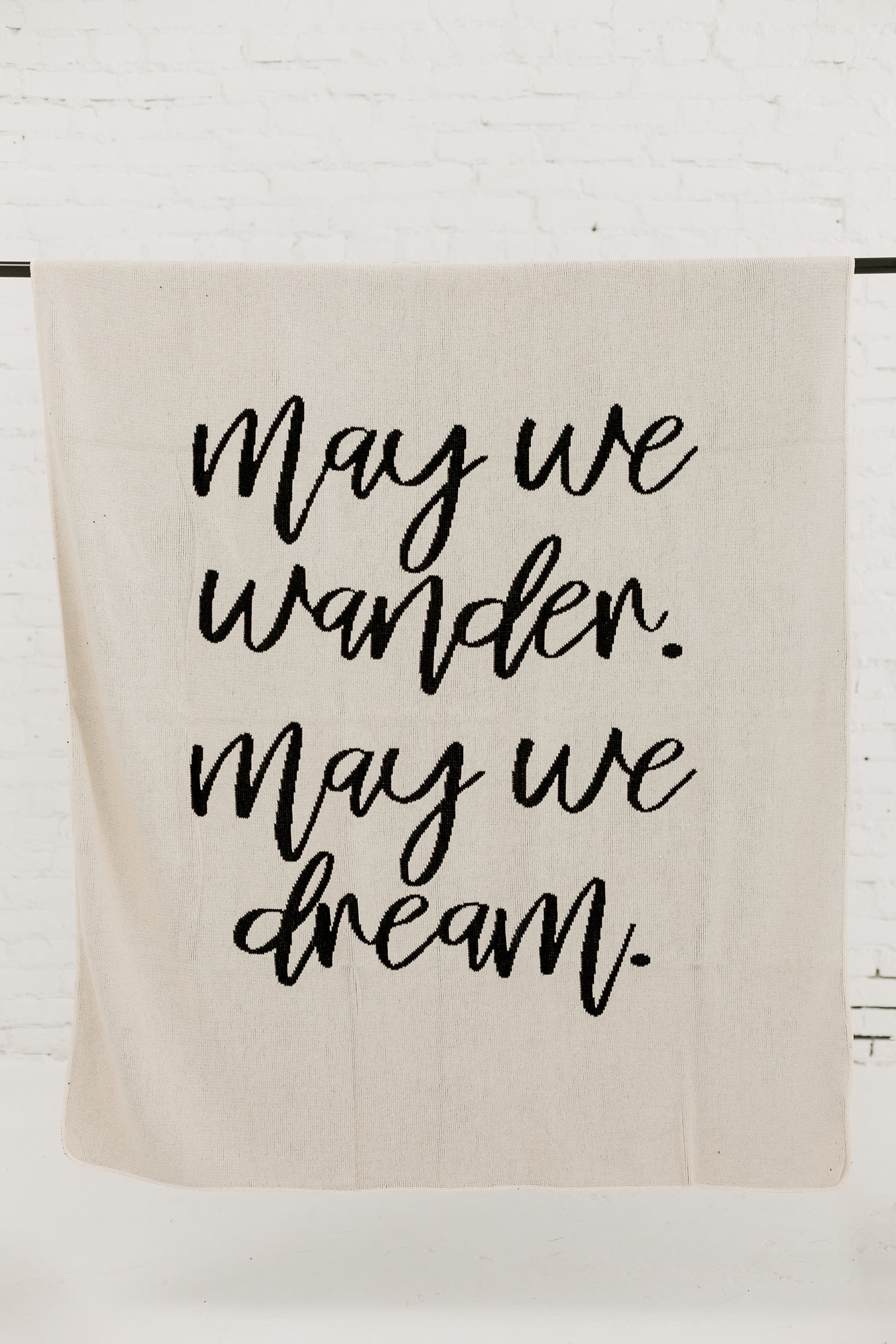 May We Wander May You Dream Recycled Cotton Throw | Made in USA