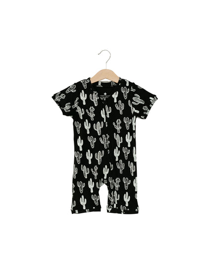 Organic Short Sleeve Zip Romper | GOTS Certified Organic Cotton | Signature Prints