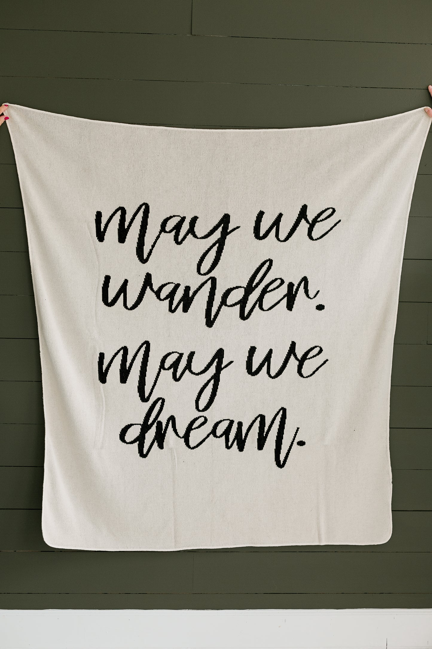 May We Wander May You Dream Recycled Cotton Throw | Made in USA