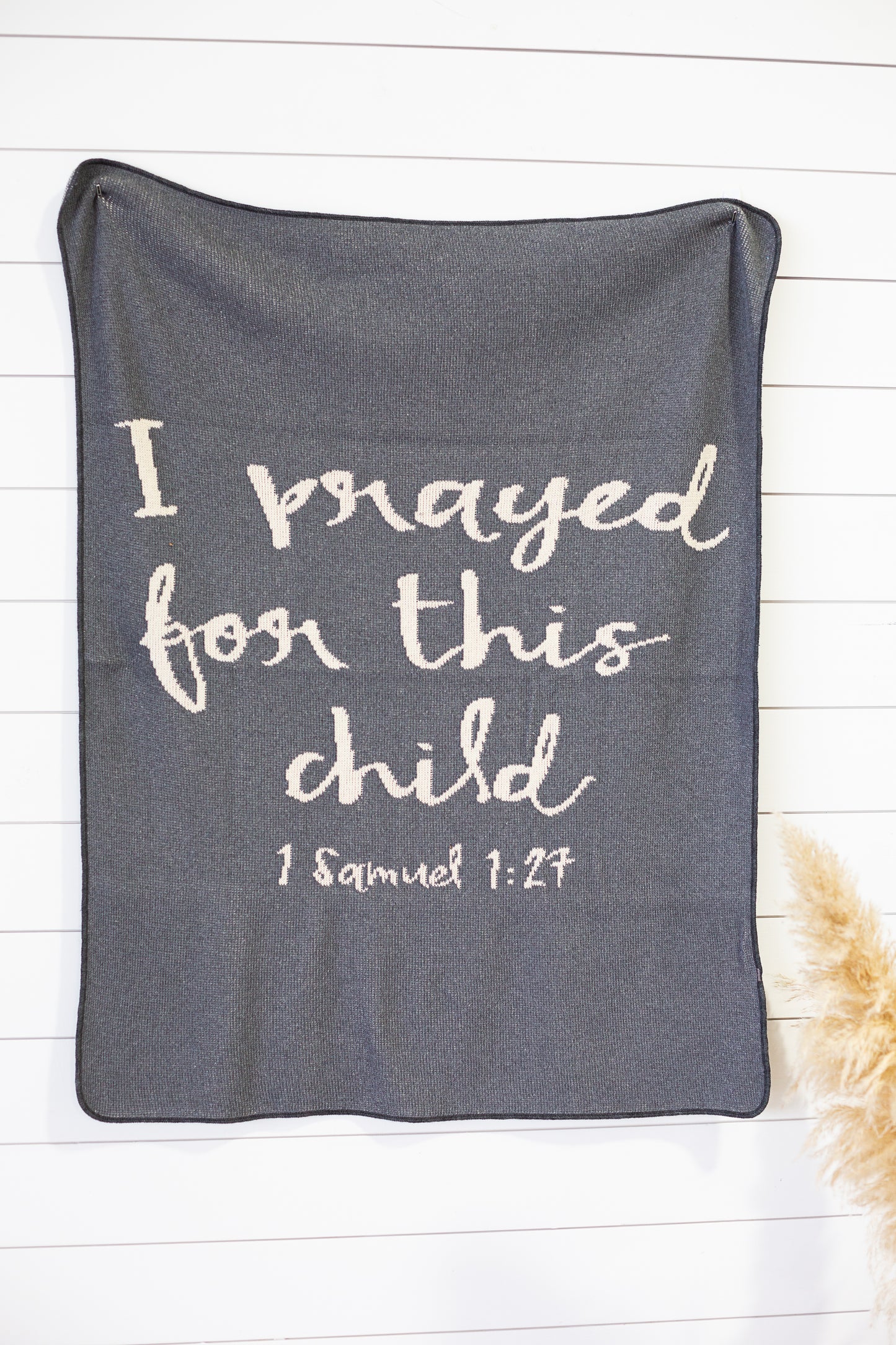 I Prayed for This Child Recycled Cotton Throw Blanket | Made in USA