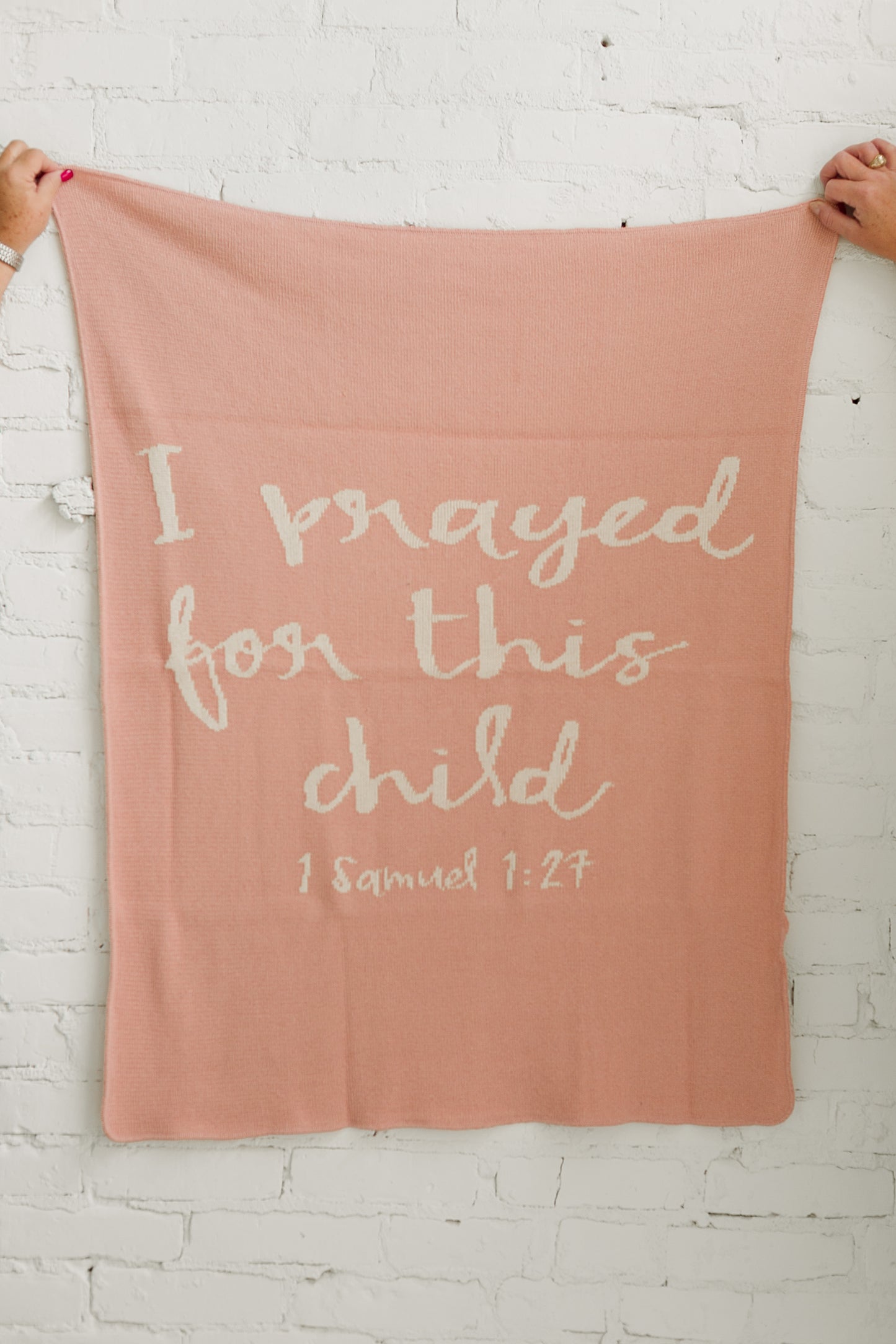 I Prayed for This Child Recycled Cotton Throw Blanket | Made in USA