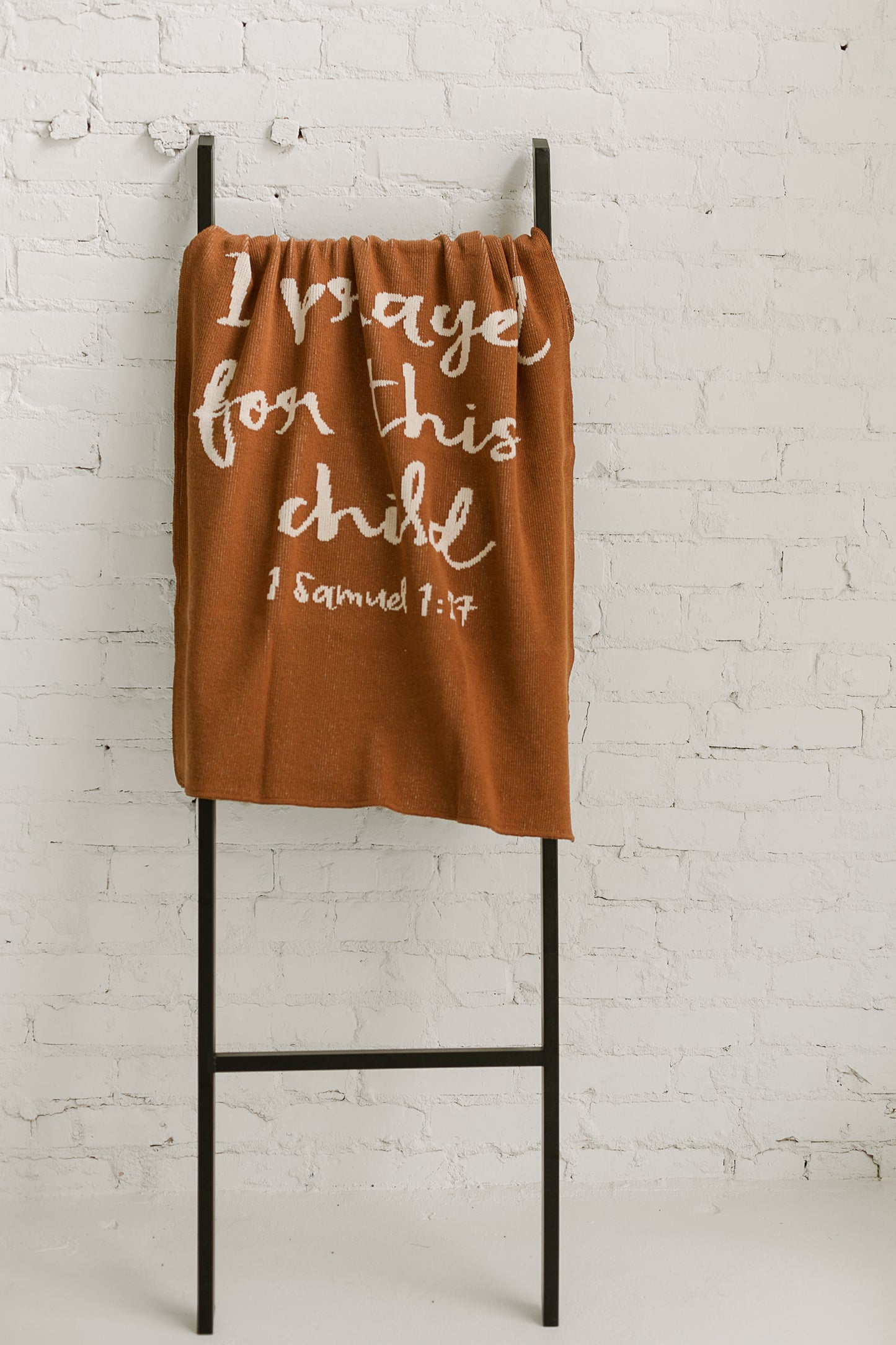 I Prayed for This Child Recycled Cotton Throw Blanket | Made in USA