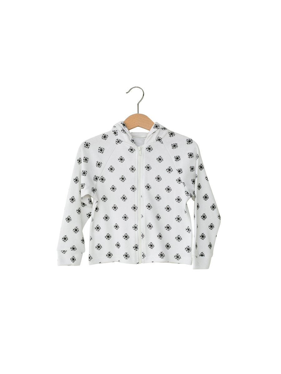 Signature print organic zip hoodie by Modern Burlap