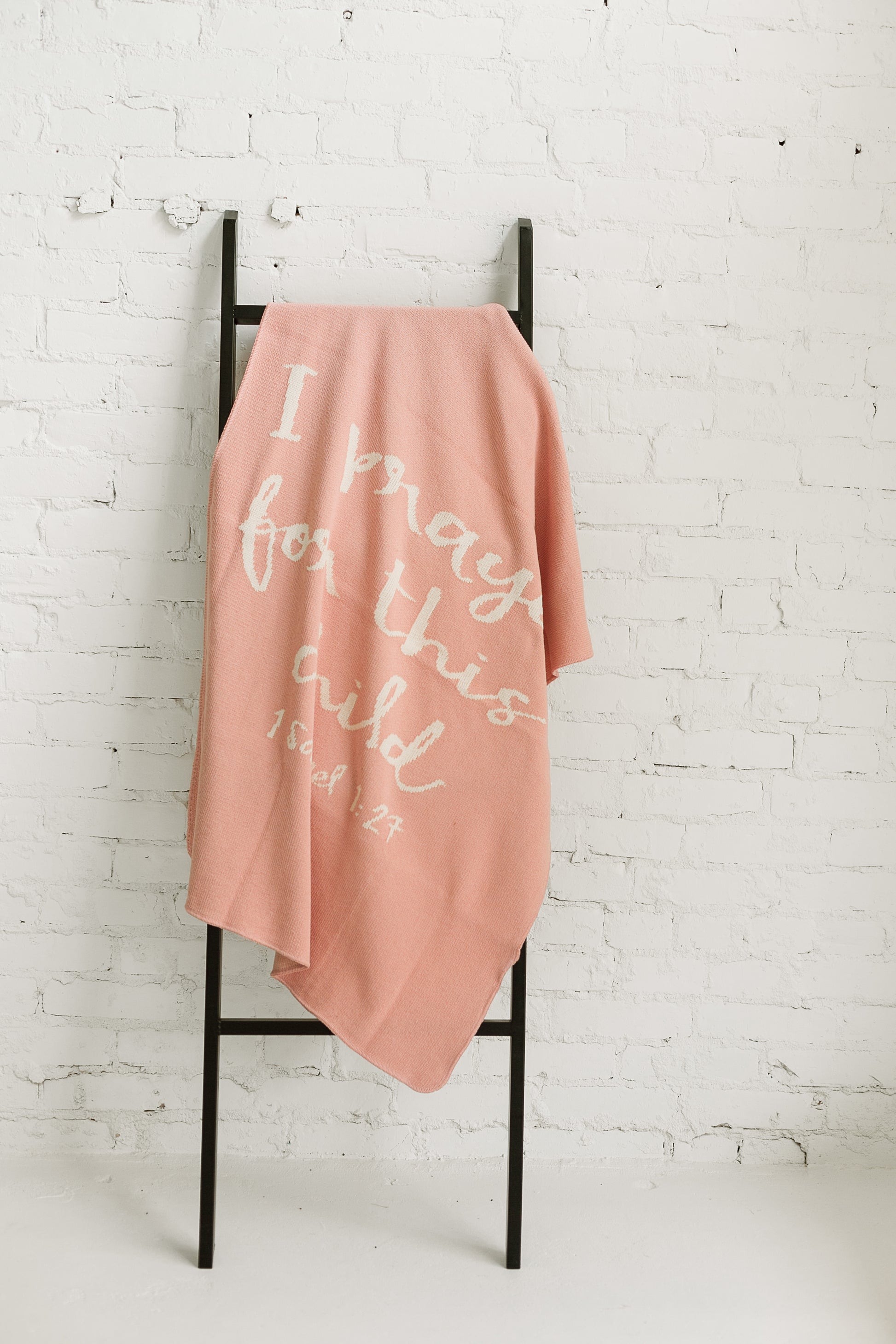 I Prayed for This Child Recycled Cotton Throw Blanket | Made in USA