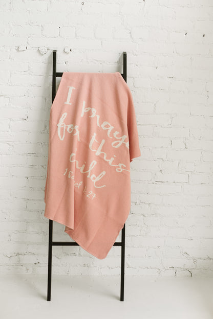 I Prayed for This Child Recycled Cotton Throw Blanket | Made in USA