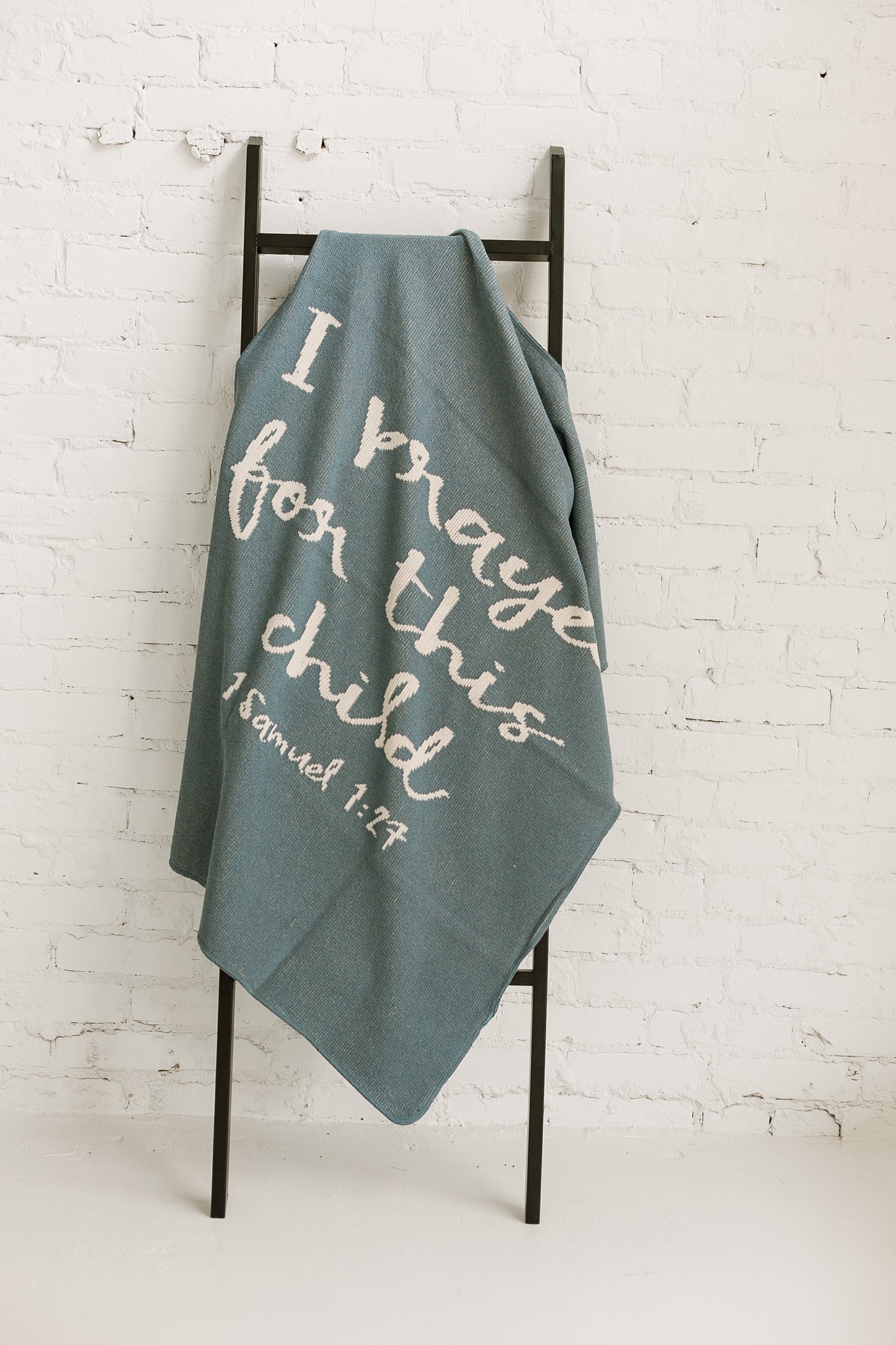 I Prayed for This Child Recycled Cotton Throw Blanket | Made in USA