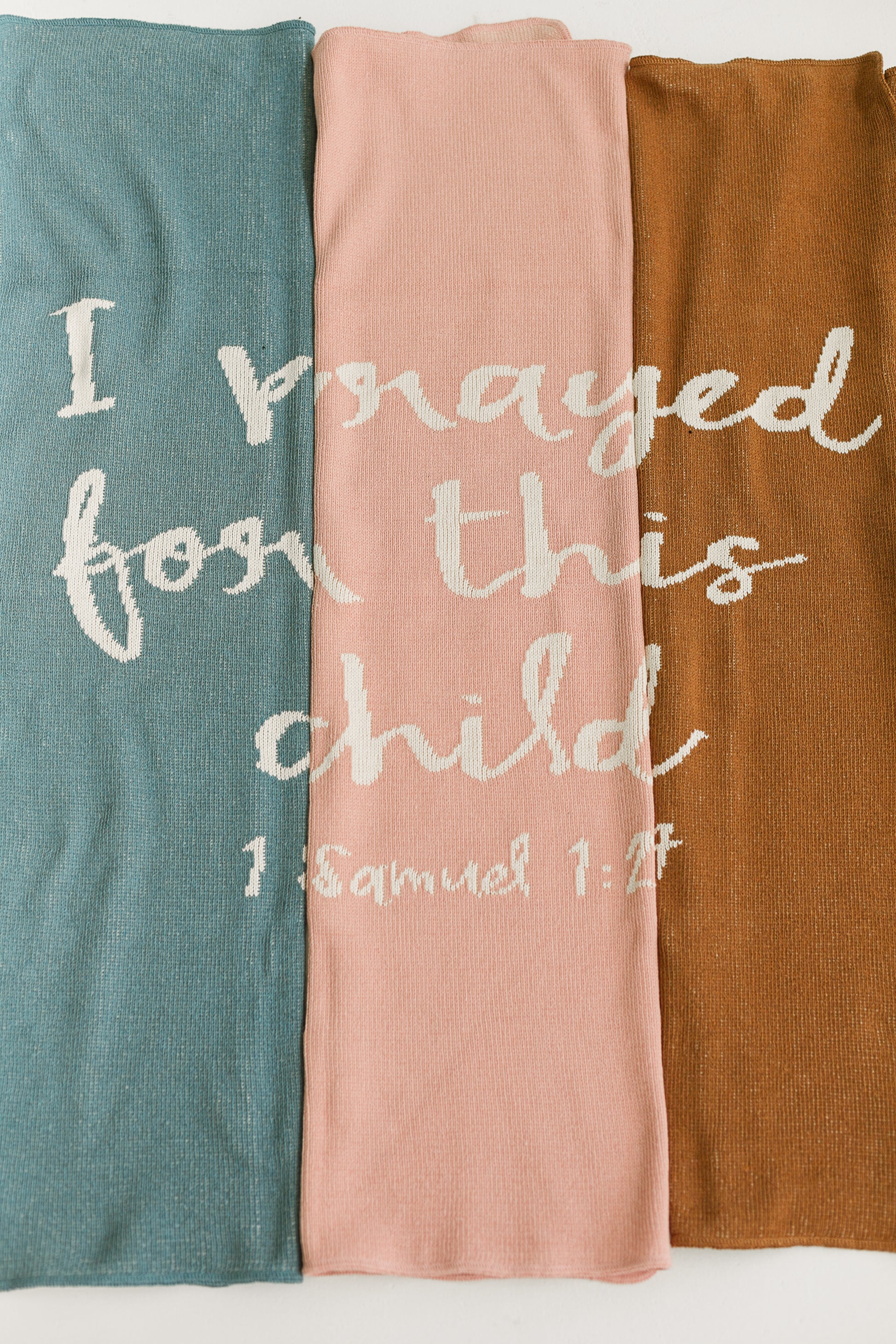 I Prayed for This Child Recycled Cotton Throw Blanket | Made in USA