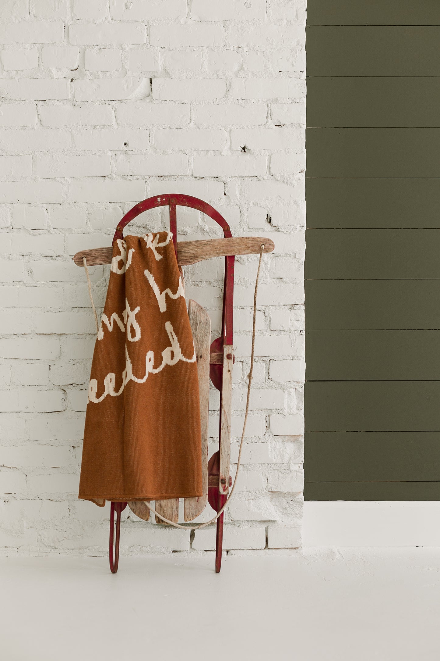 Made in the USA | Recycled Cotton Blend  God knew my heart needed you Throw Blanket