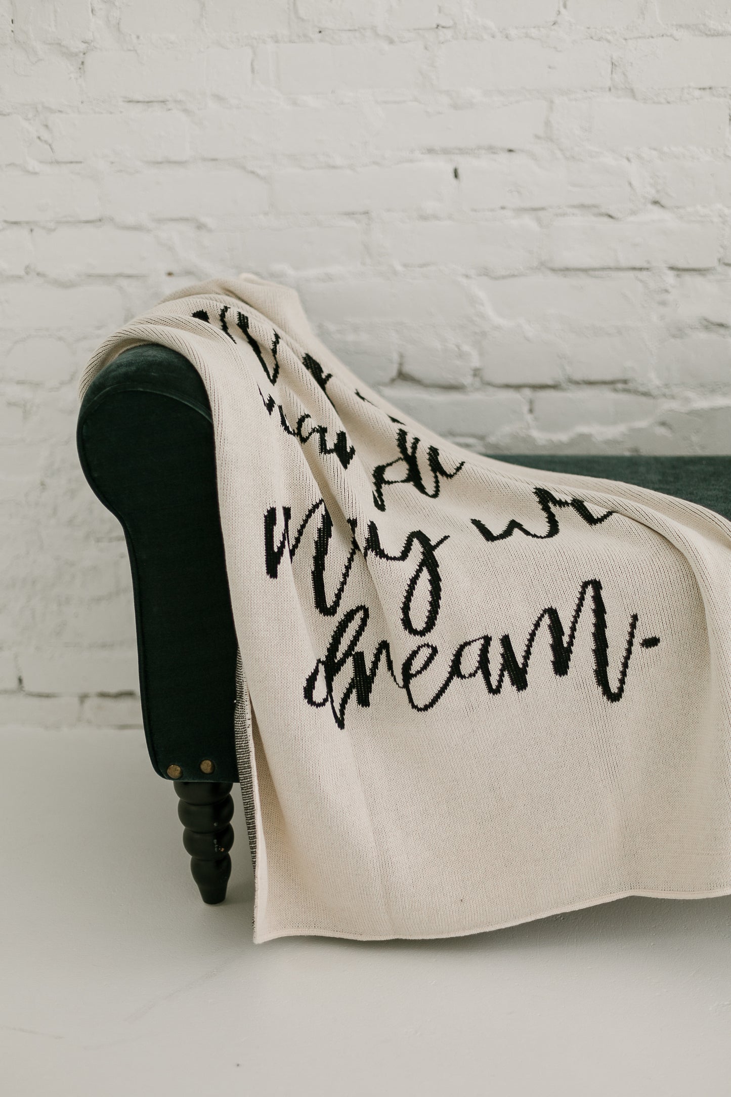 May We Wander May You Dream Recycled Cotton Throw | Made in USA