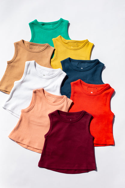 Organic Kids Tank | GOTS Certified Organic Cotton | Solid Colors