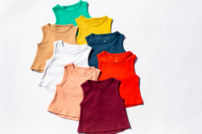Organic Kids Tank | GOTS Certified Organic Cotton | Solid Colors