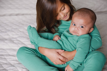Organic Baby + Kids Pajama Set | Pine Green