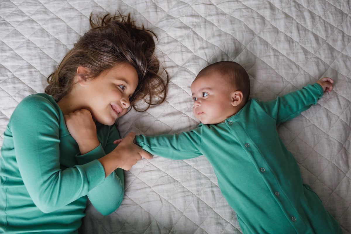 Organic Baby + Kids Pajama Set | Pine Green