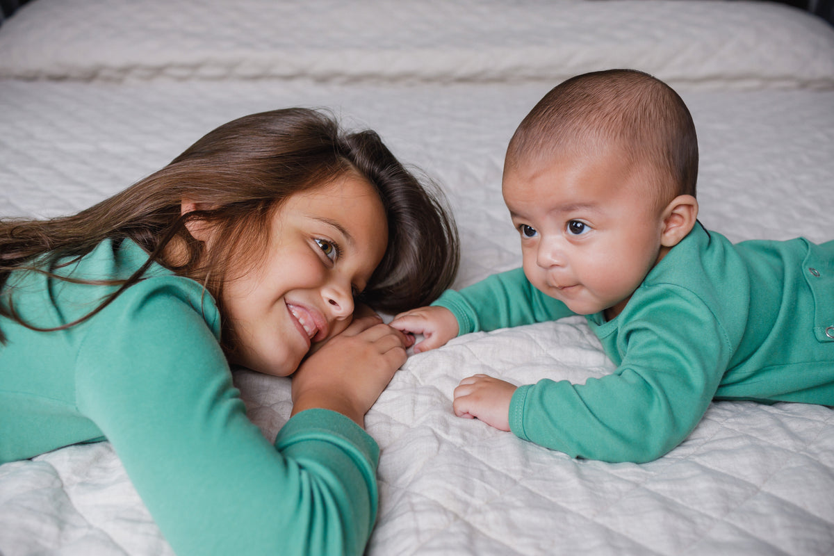 Organic Baby + Kids Pajama Set | Pine Green