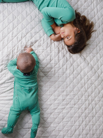 Organic Baby + Kids Pajama Set | Pine Green