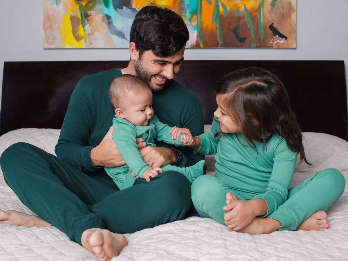 Organic Baby + Kids Pajama Set | Pine Green