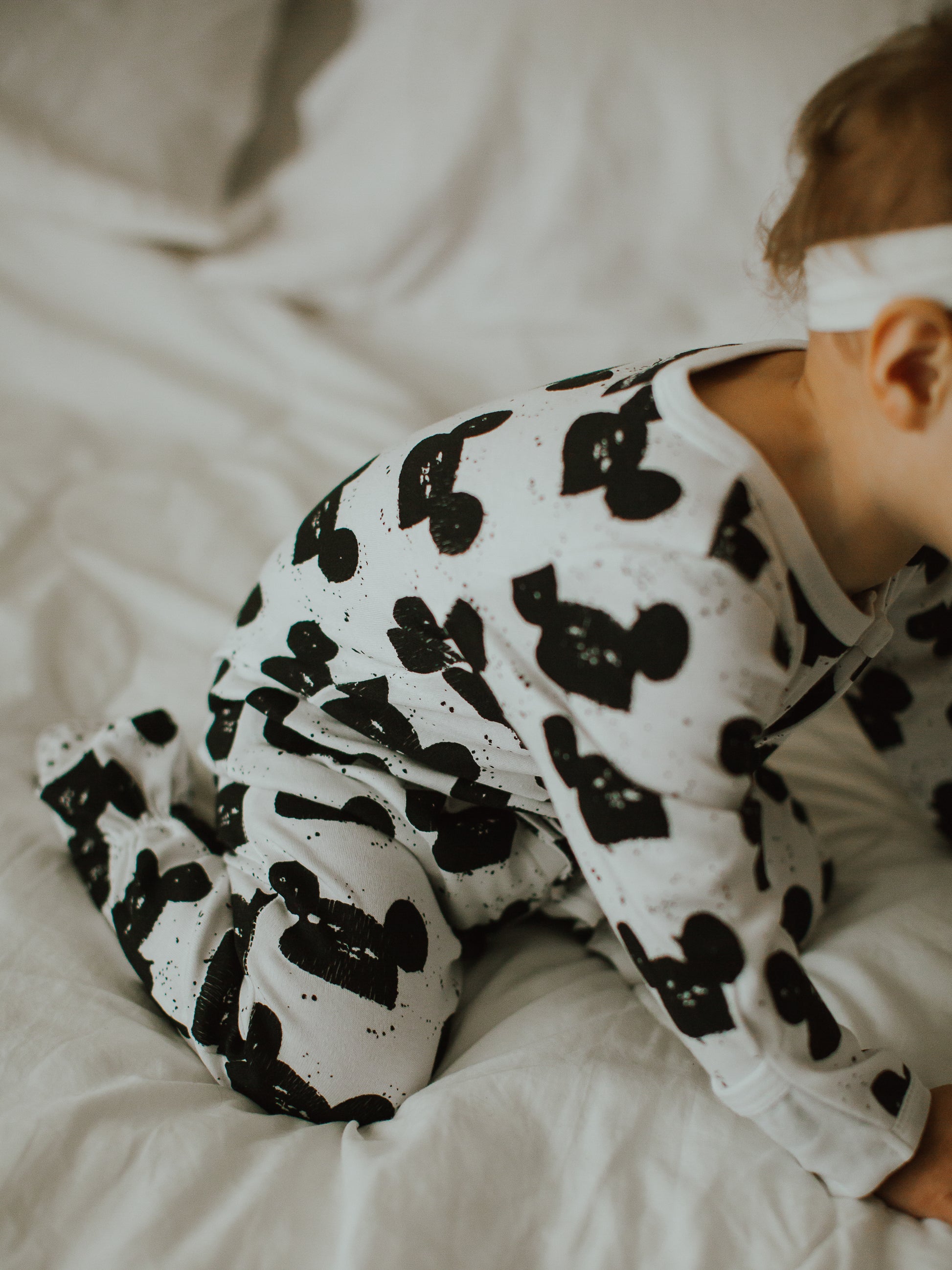 Organic Button Footie | GOTS Certified Organic Cotton | Signature Prints