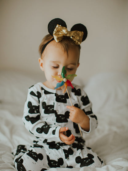 Organic Button Footie | GOTS Certified Organic Cotton | Signature Prints