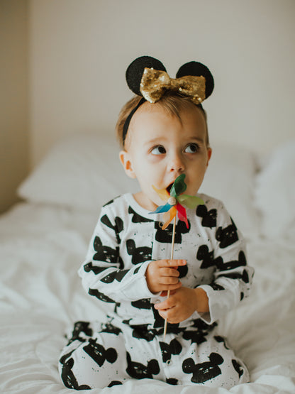 Organic Button Footie | GOTS Certified Organic Cotton | Signature Prints