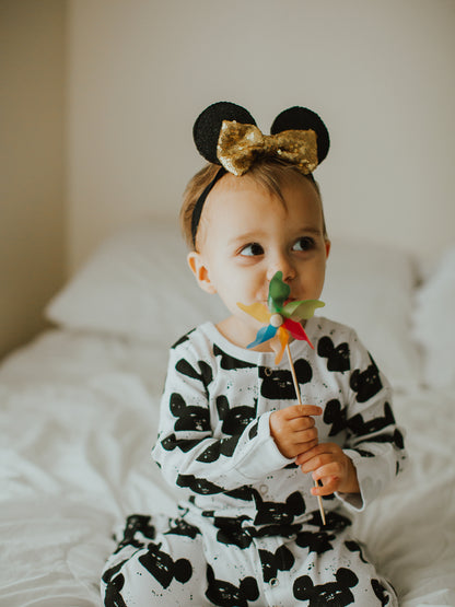 Organic Button Footie | GOTS Certified Organic Cotton | Signature Prints