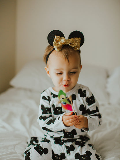Organic Button Footie | GOTS Certified Organic Cotton | Signature Prints
