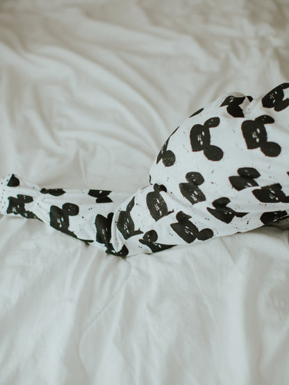 Organic Button Footie | GOTS Certified Organic Cotton | Signature Prints