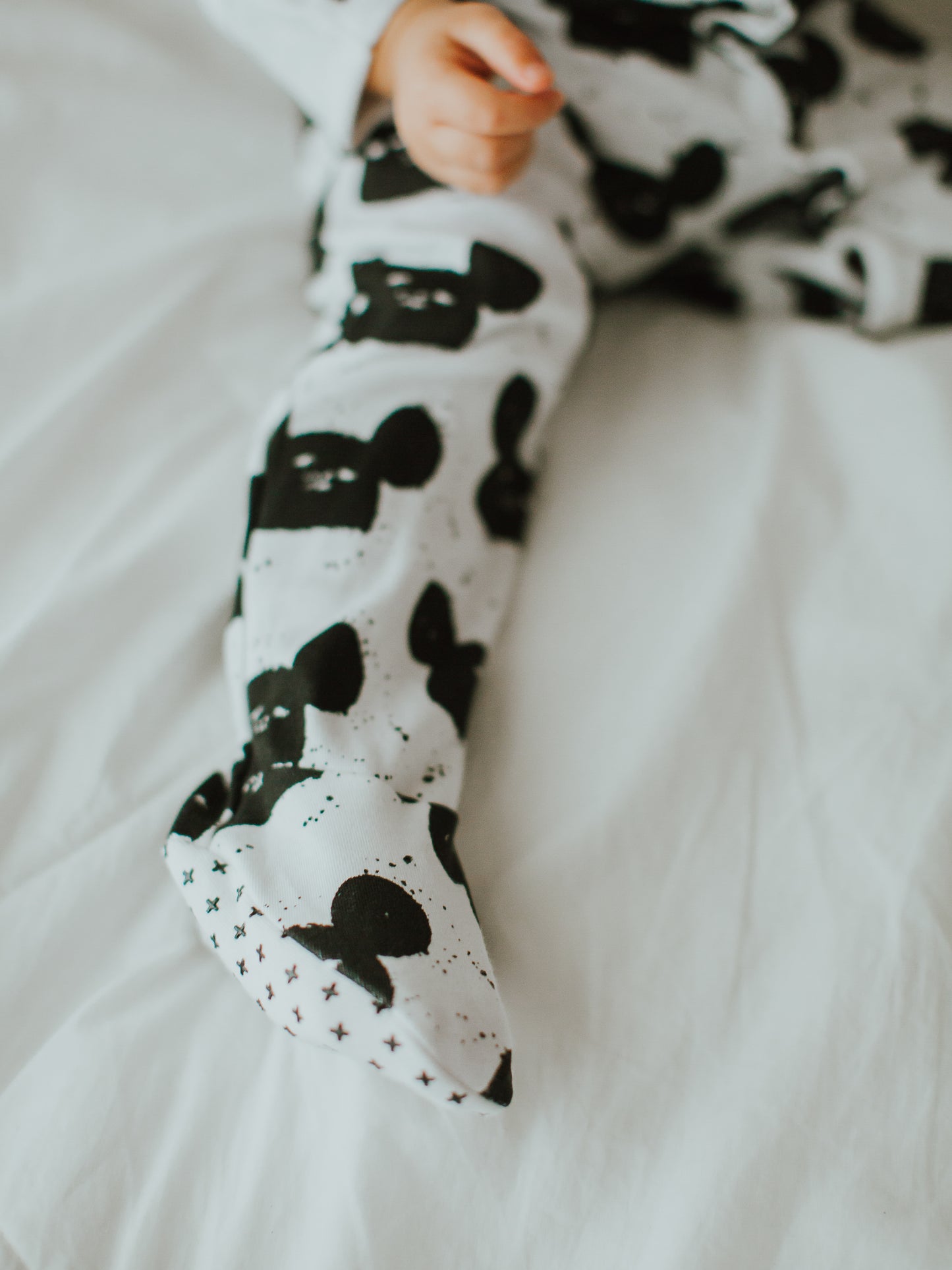 Organic Button Footie | GOTS Certified Organic Cotton | Signature Prints