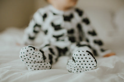 Organic Button Footie | GOTS Certified Organic Cotton | Signature Prints