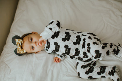 Organic Button Footie | GOTS Certified Organic Cotton | Signature Prints