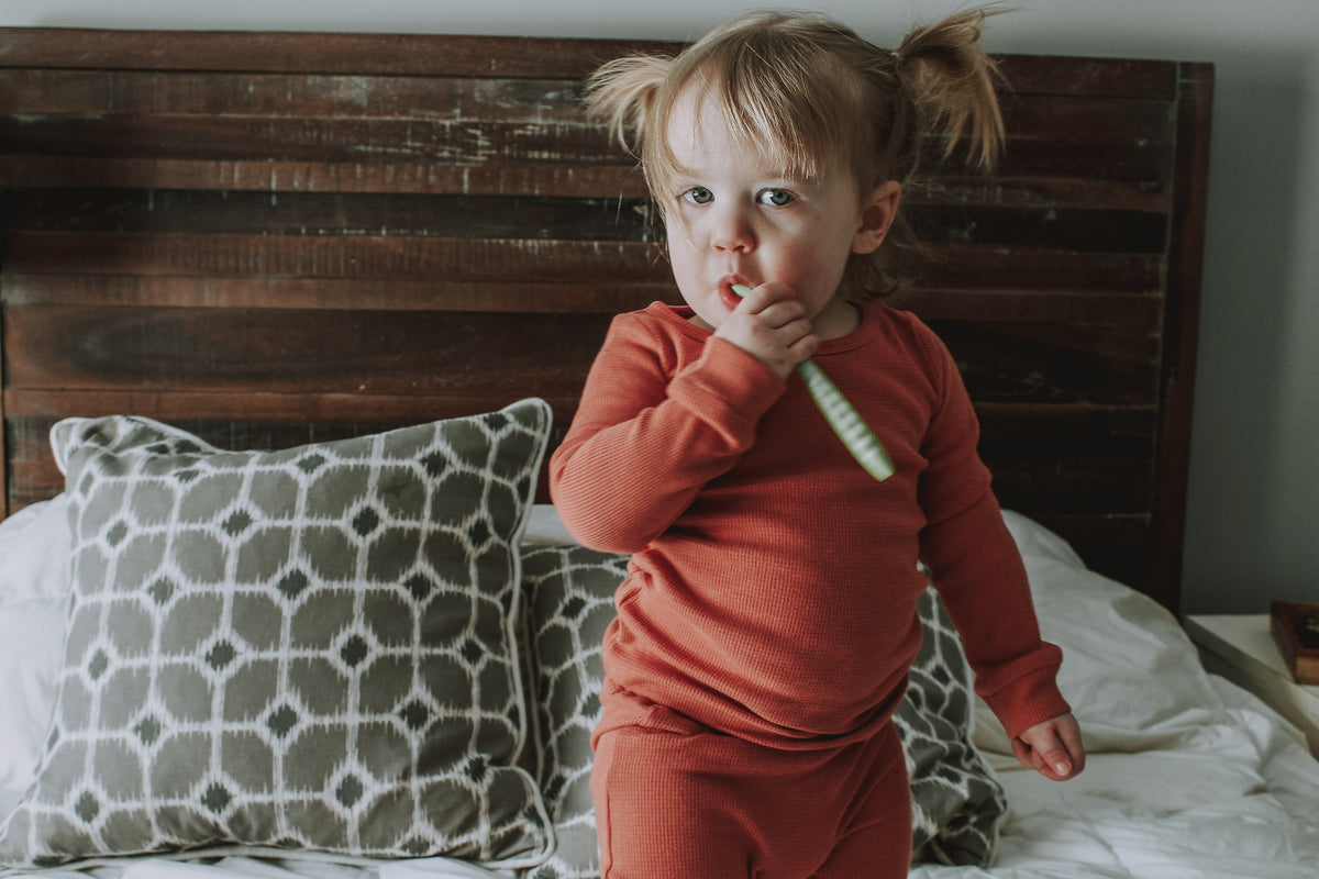 Organic Thermal Baby + Kids Pajama Set | Aragon