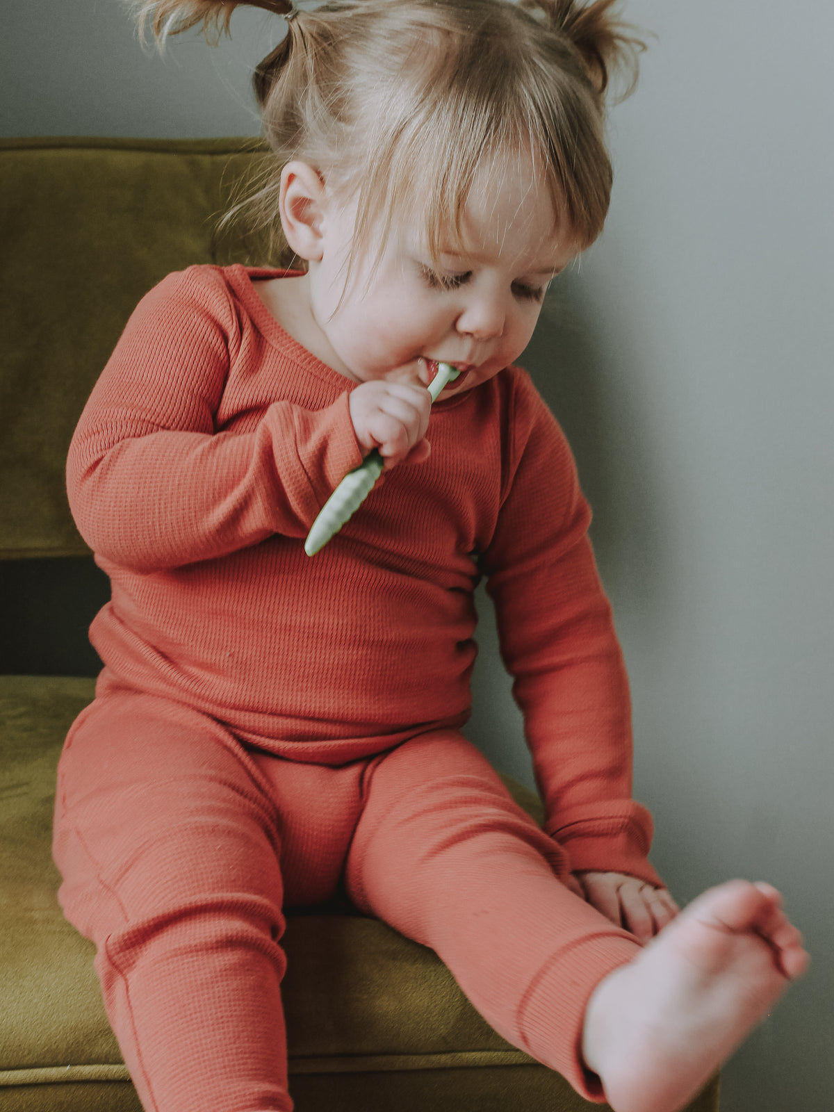 Organic Thermal Baby + Kids Pajama Set | Aragon