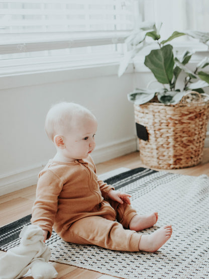 Organic Zip Coverall | GOTS Certified Organic Cotton | Solid Colors