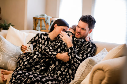 FINAL SALE - Women's Pajama Set in Organic Cotton -  WHITE ON BLACK CACTUS©, product image 11