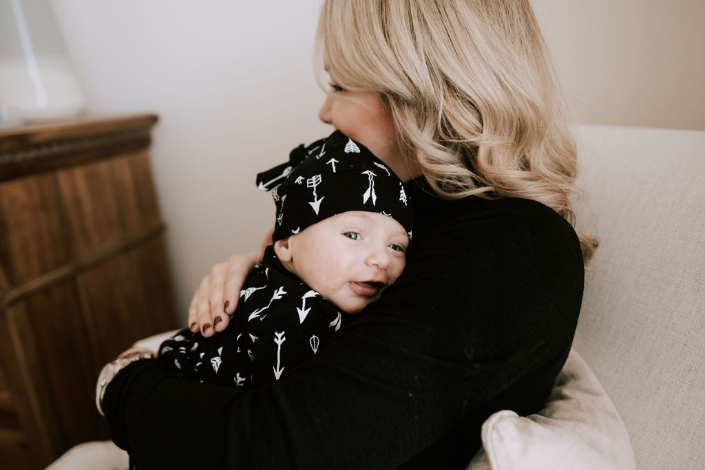 Organic Knot Hat + Gown Set | GOTS Certified Organic Cotton | Signature Prints