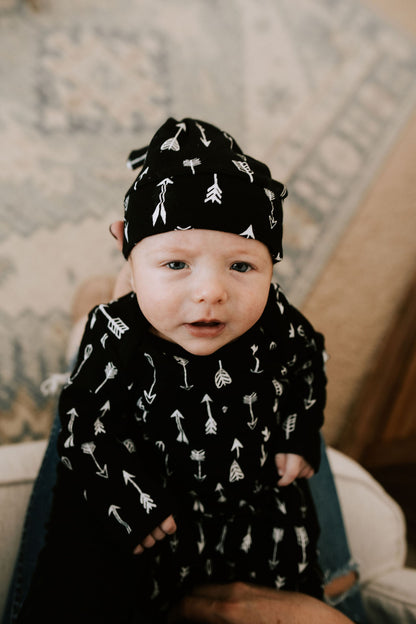 Organic Knot Hat + Gown Set | GOTS Certified Organic Cotton | Signature Prints