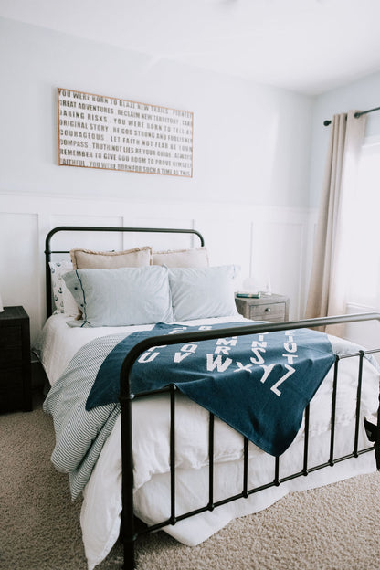 ABC Recycled Cotton Throw Blanket | Made in USA