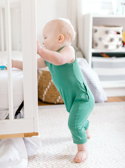 Organic Tank Explorer Back Jumpsuit | GOTS Certified Organic Cotton | Solid Colors