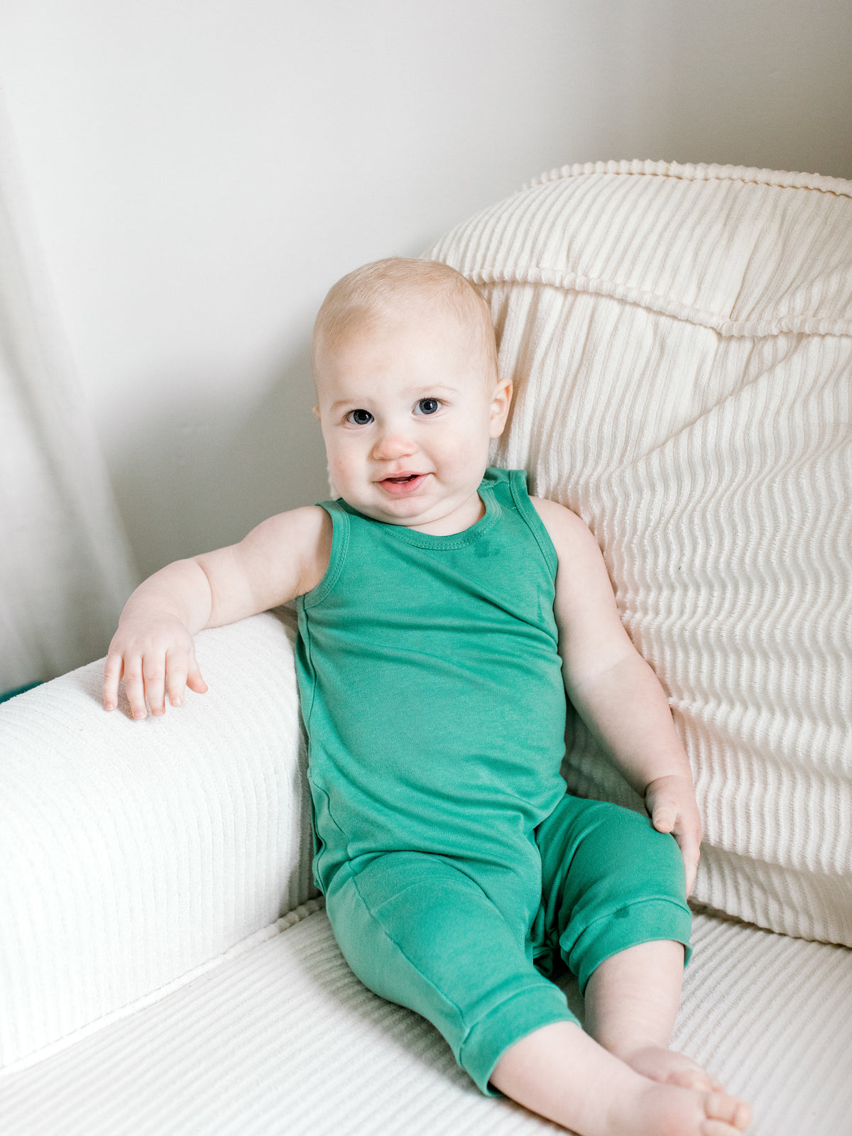 Solid color organic Tank Explorer Back Jumpsuit by Modern Burlap