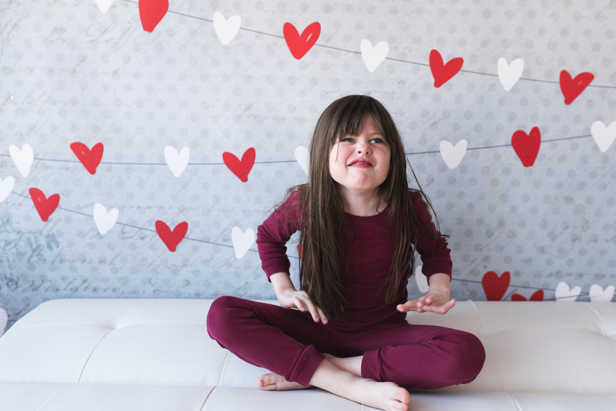 Organic Baby + Kids Pajama Set | Maroon
