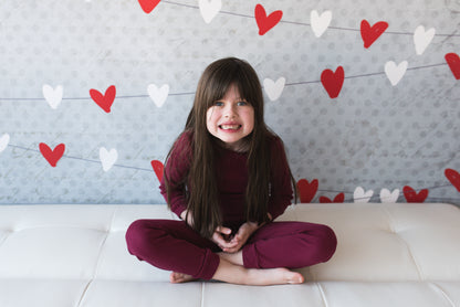 Organic Baby + Kids Pajama Set | Maroon