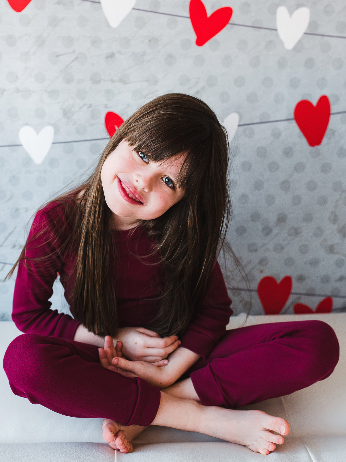Organic Baby + Kids Pajama Set | Maroon