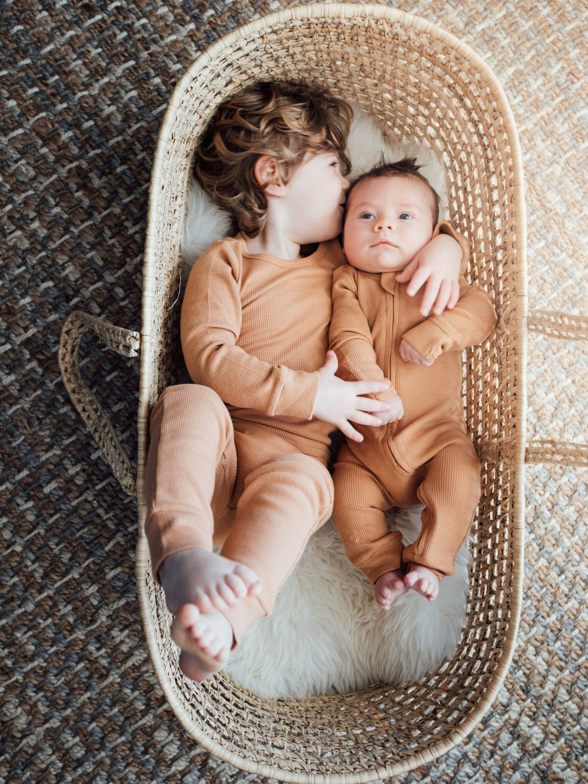 Organic Thermal Baby + Kids Pajama Set | Ginger