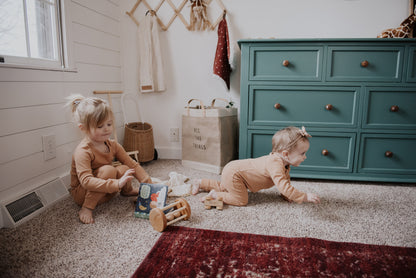 Organic Thermal Baby + Kids Pajama Set | Ginger