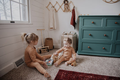 Organic Thermal Baby + Kids Pajama Set | Ginger