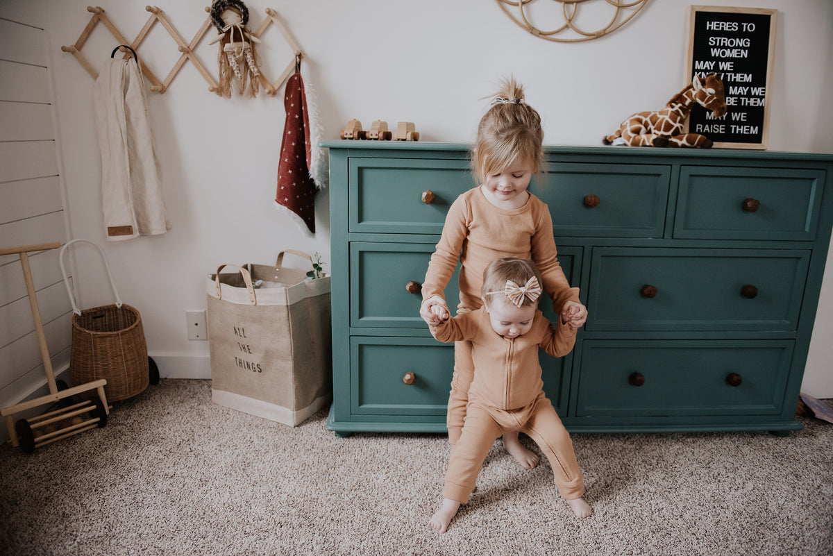 Organic Thermal Baby + Kids Pajama Set | Ginger