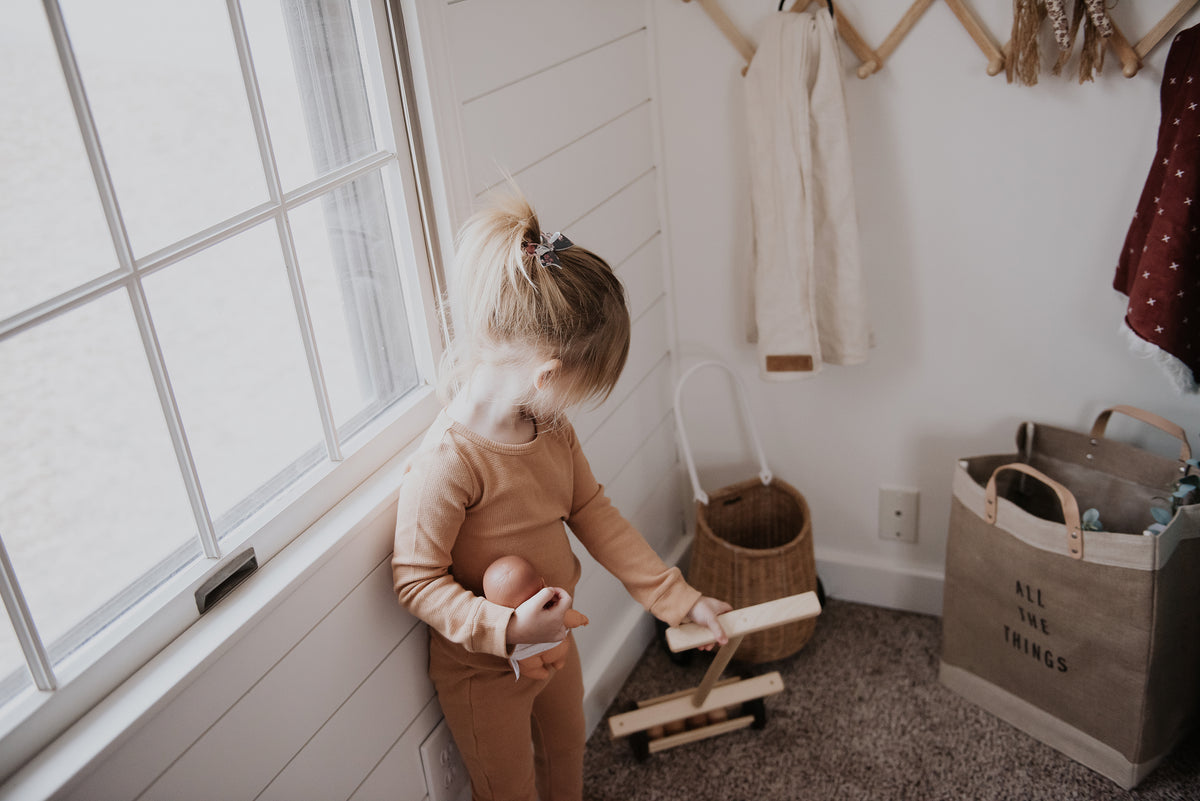 Organic Thermal Baby + Kids Pajama Set | Ginger