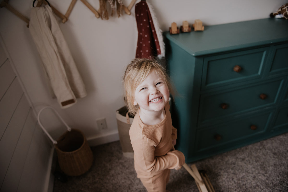 Organic Thermal Baby + Kids Pajama Set | Ginger